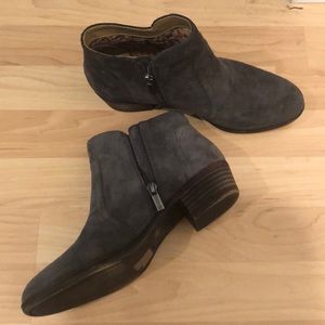 Lucky Brand Gray Suede Booties
